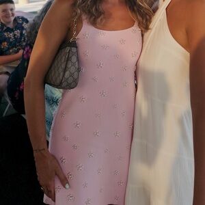 Zara Pearl Trim Pink Mini